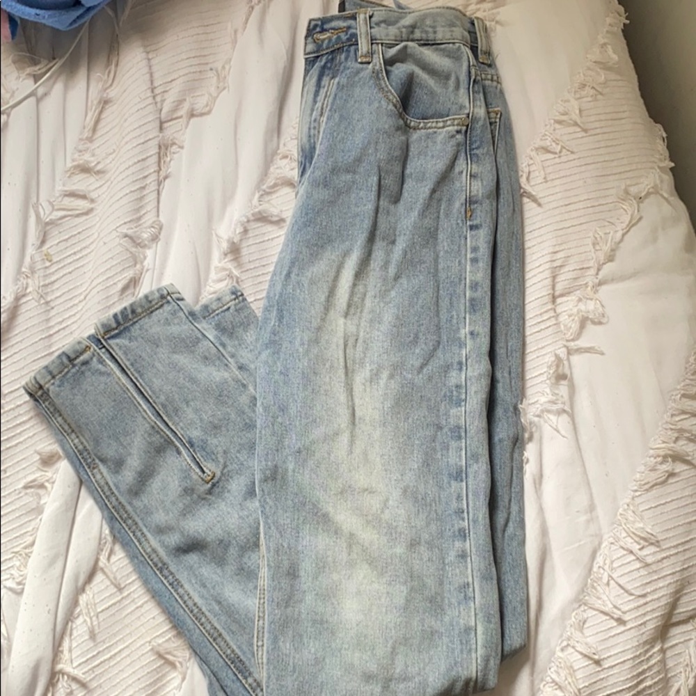 Cute ankle slit jeans